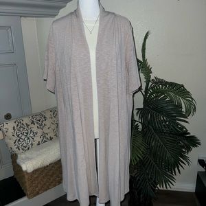 Long Short Sleeve Duster Cardigan Size 3X